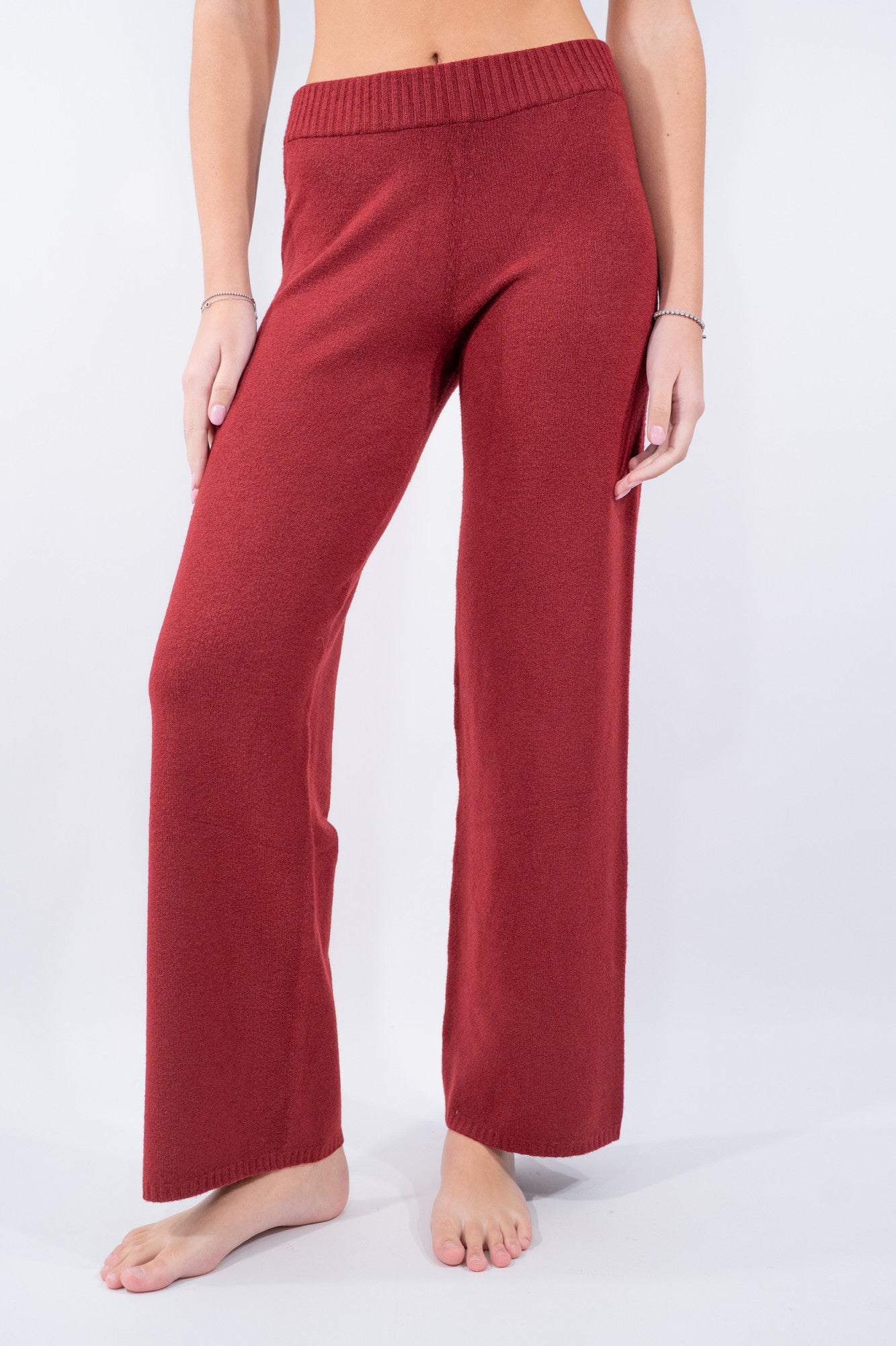 Pantalone in maglia a gamba dritta