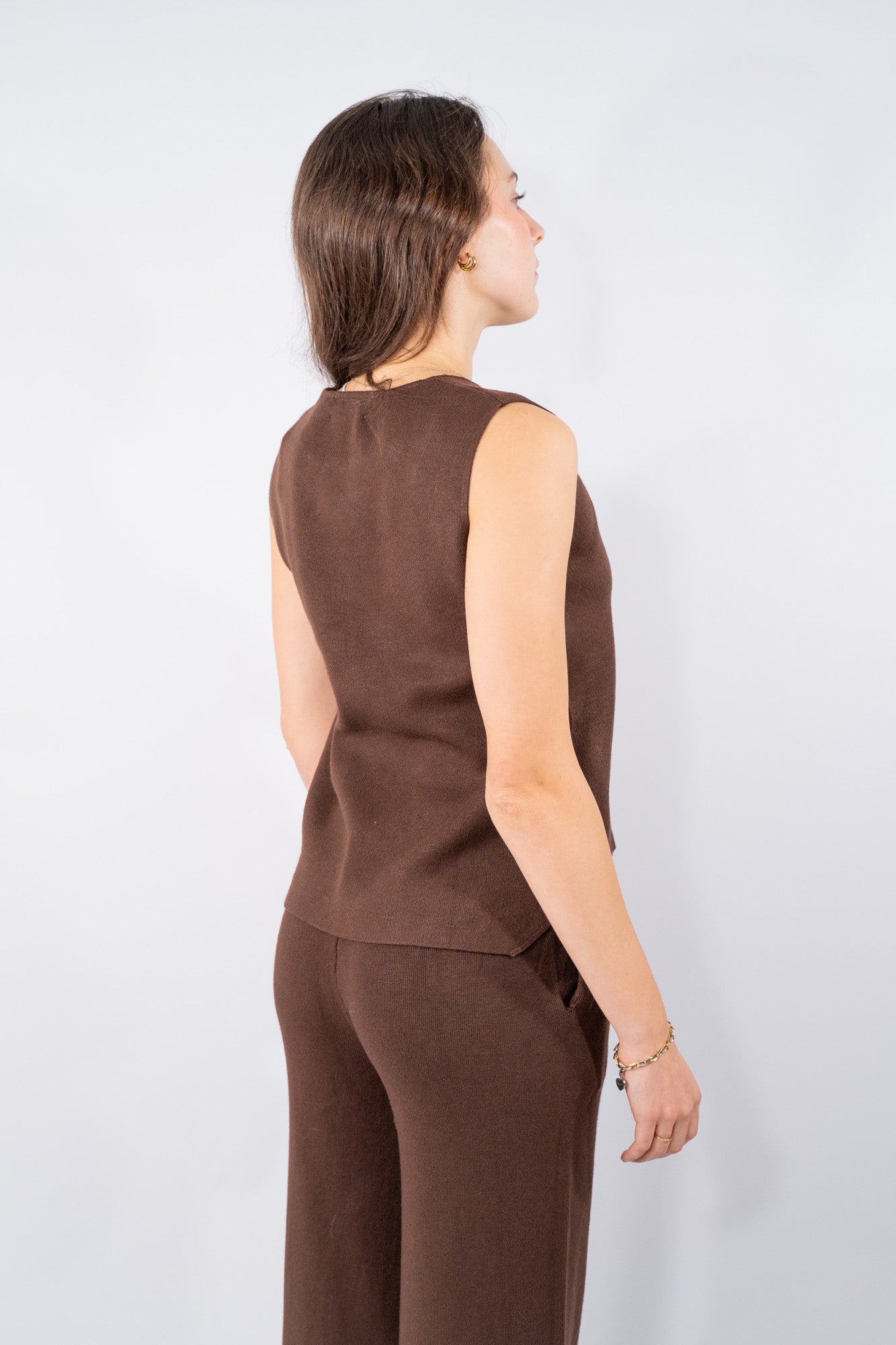 Gilet in maglia con bottoni laterali