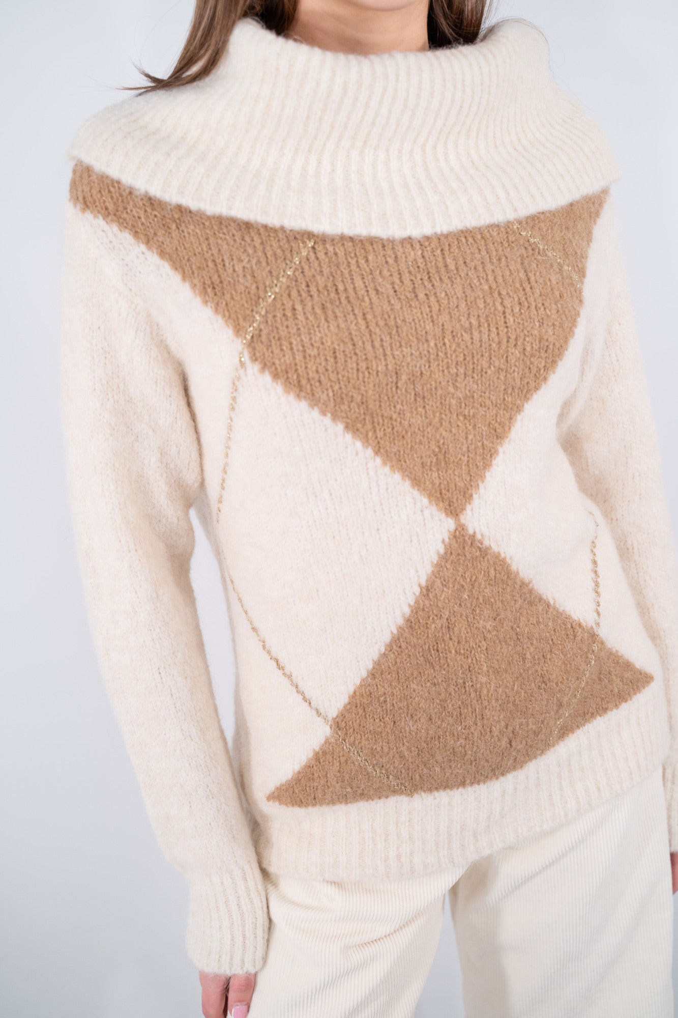 Maglia a ciambella con motivo geometrico