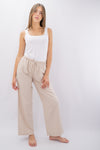 Pantalone a palazzo con vita elasticizzata