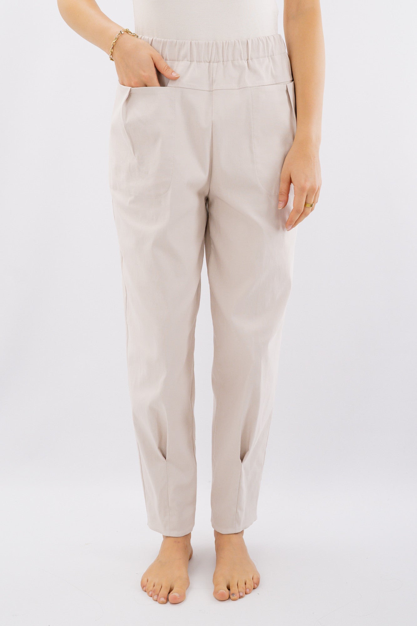 Pantalone ad ovetto in bengalina
