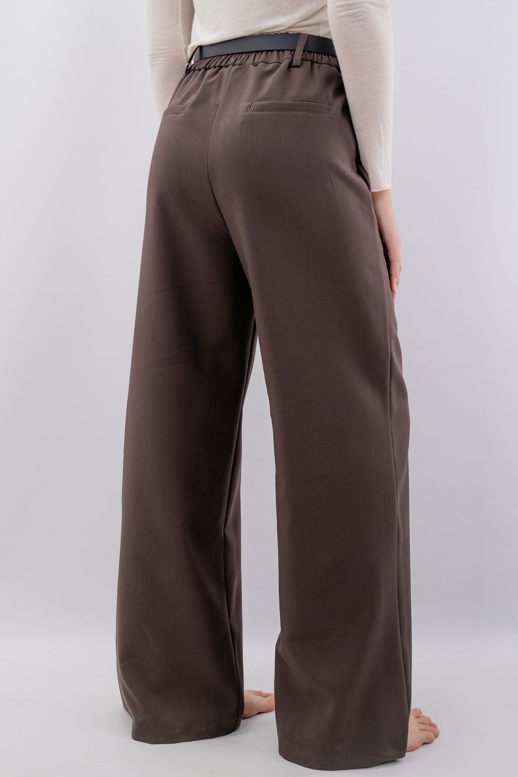 Pantalone palazzo fluido con elastico