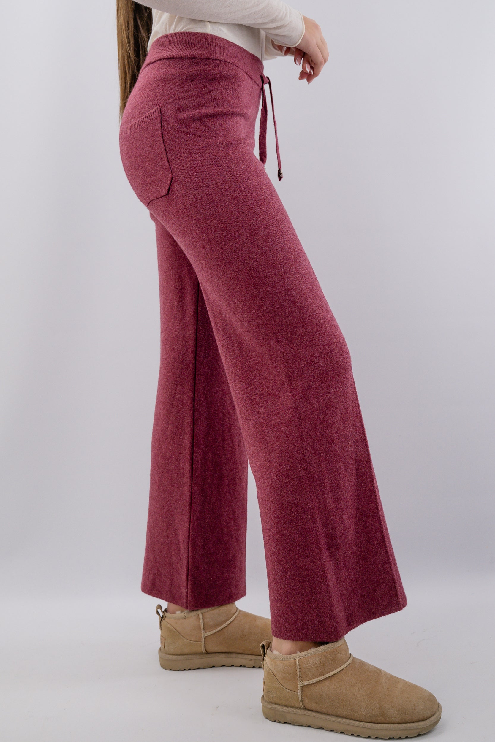 Pantalone palazzo con cinturino con coulisse