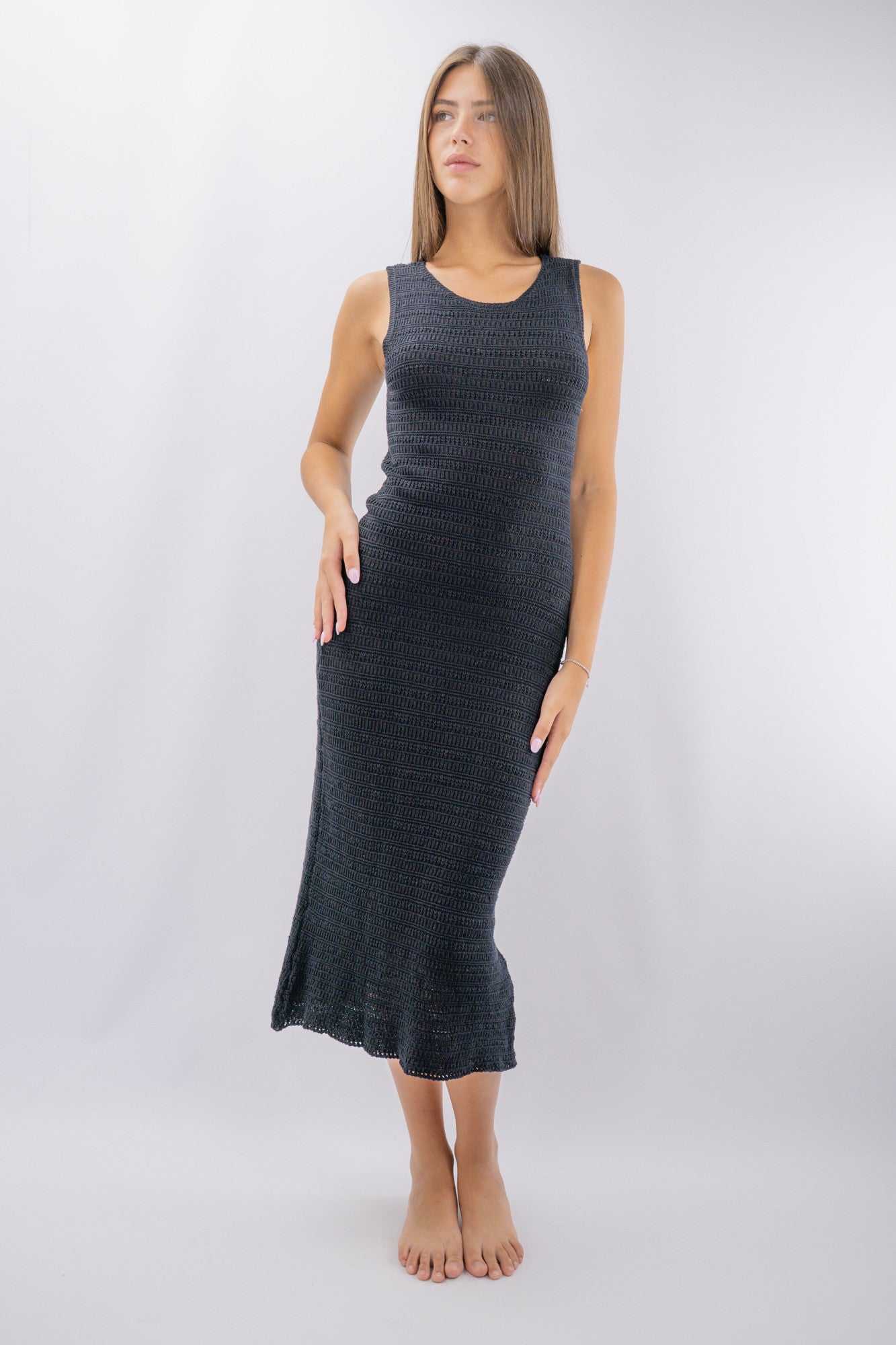 Abito midi in maglia