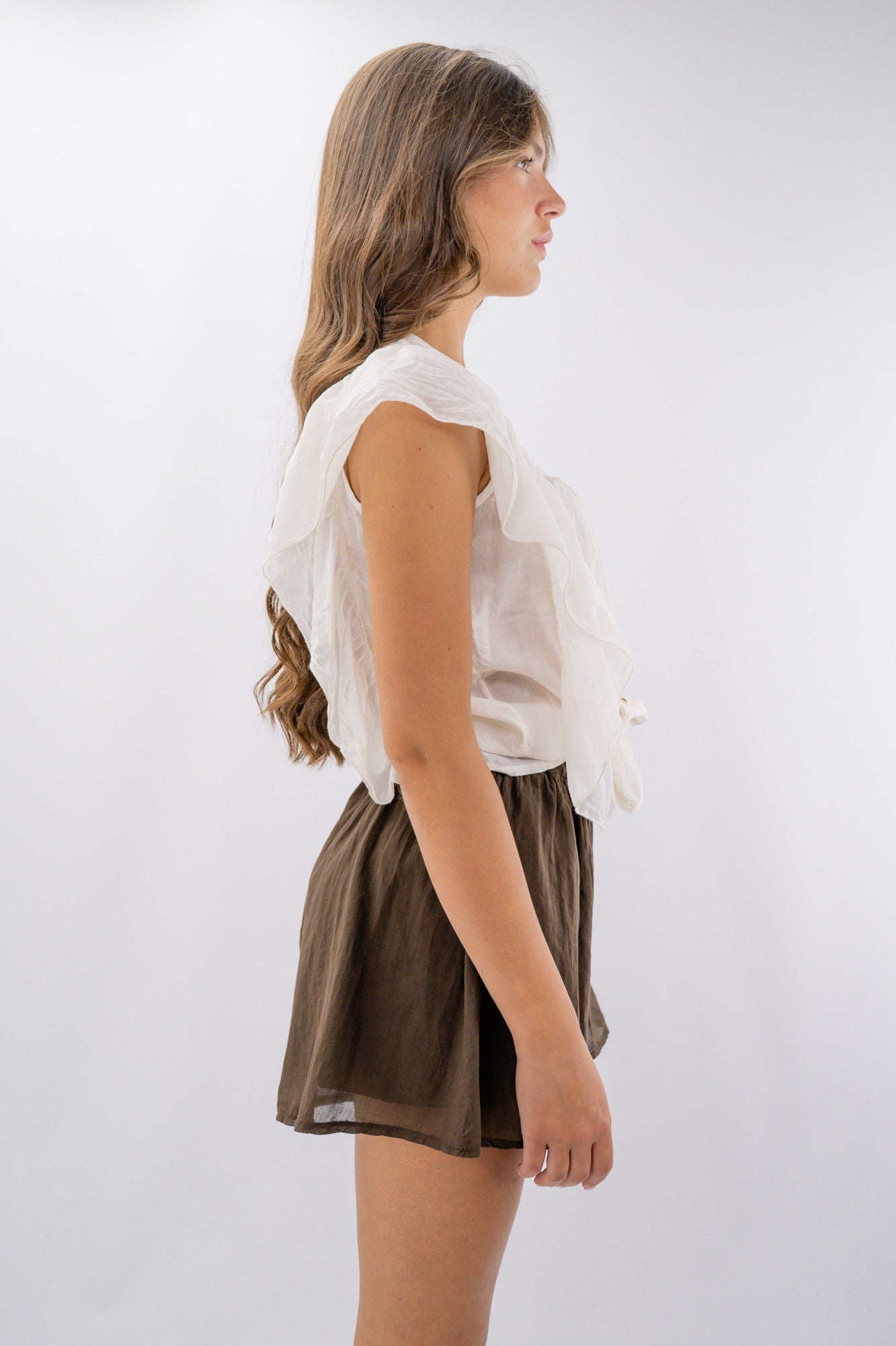 Camicia con rouches