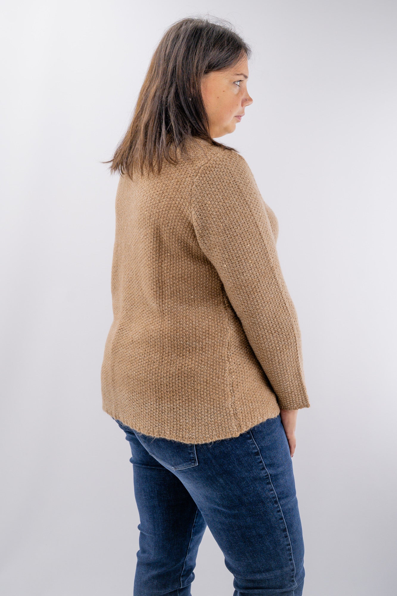 Maglione in tricot bouclé con punti luce