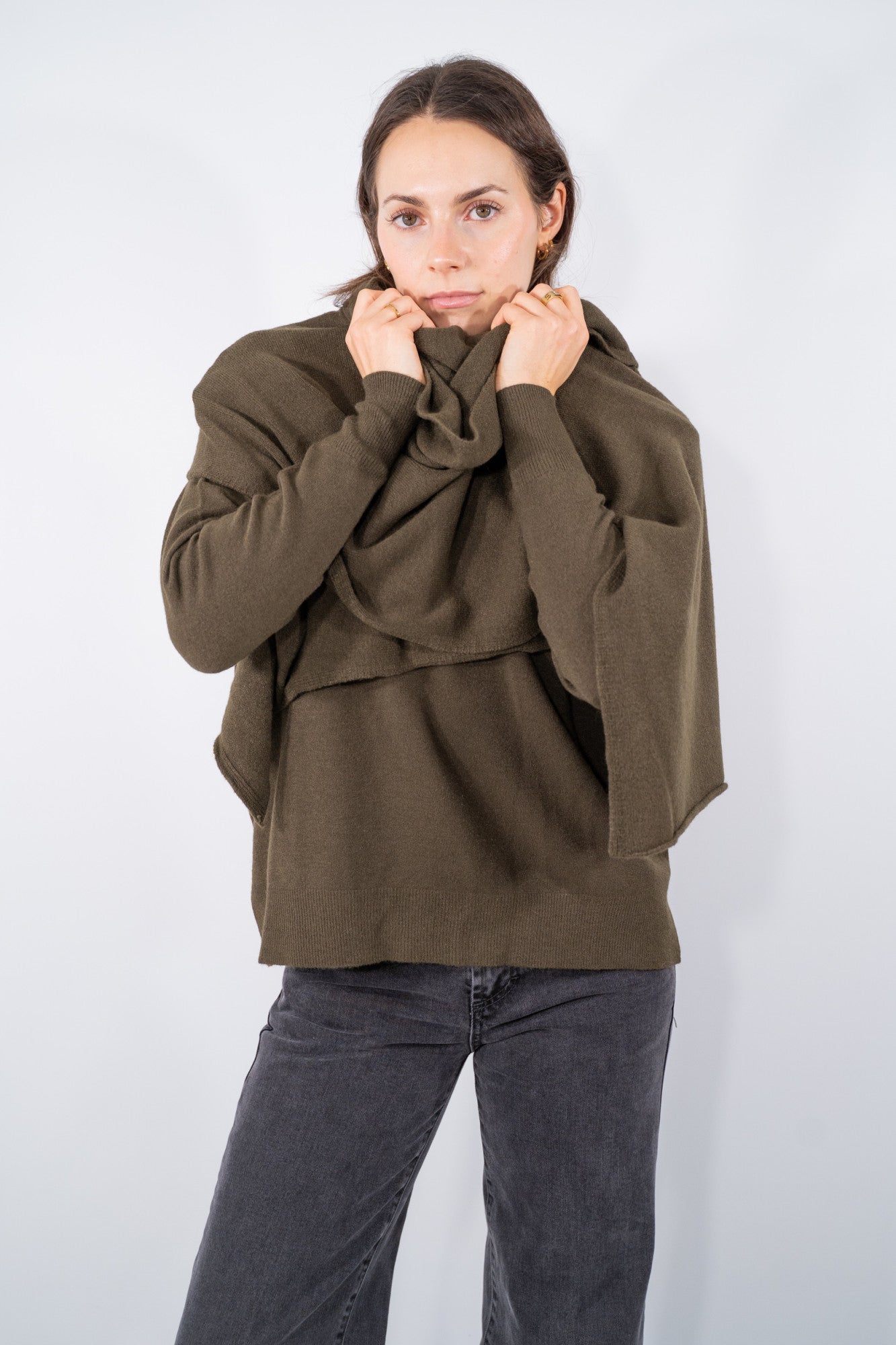 Sciarpa lunga in maglia di viscosa