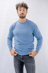Maglia girocollo in lana e cachemire