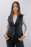 Gilet con revers foderato