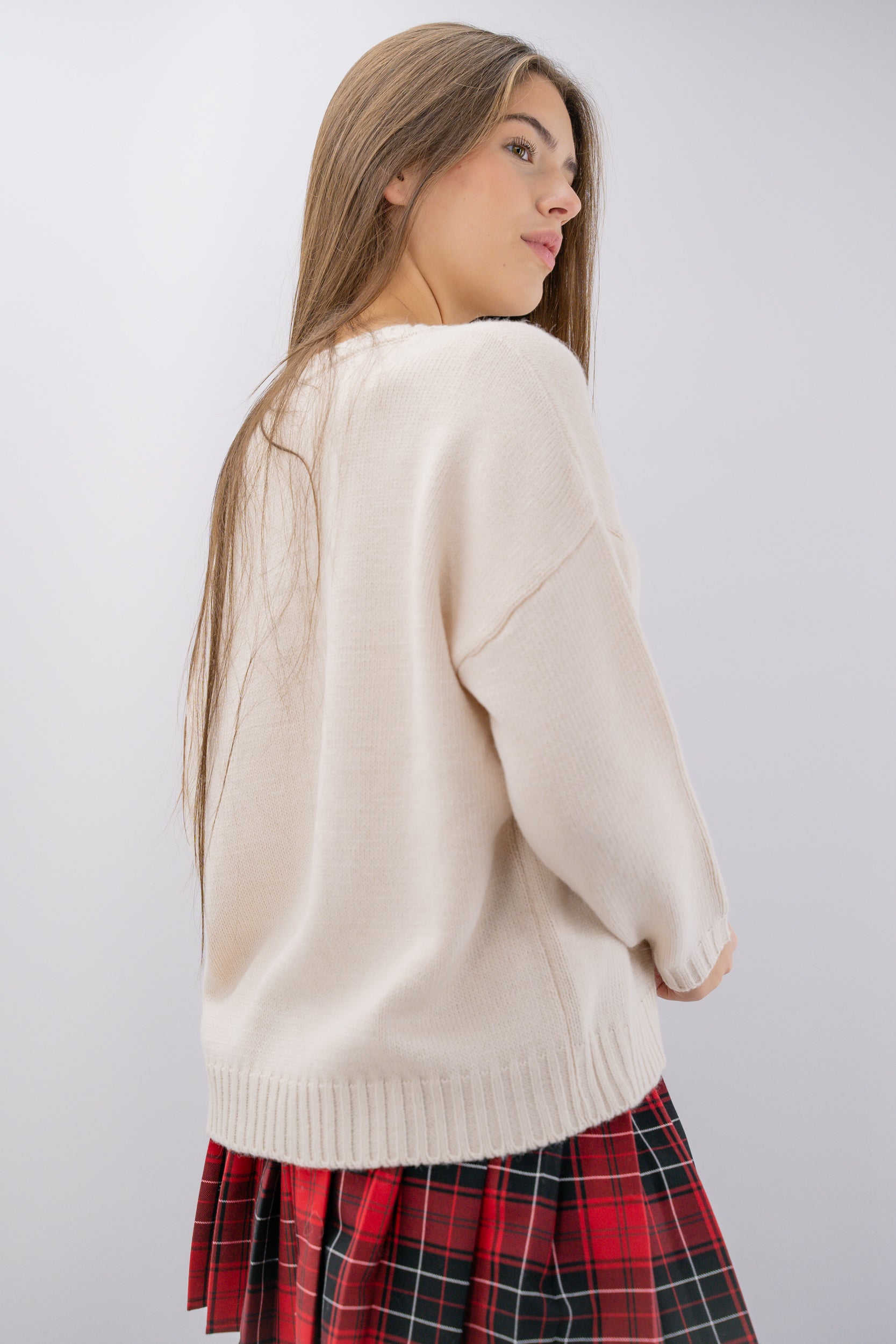 Maglione morbido con orsetto chic