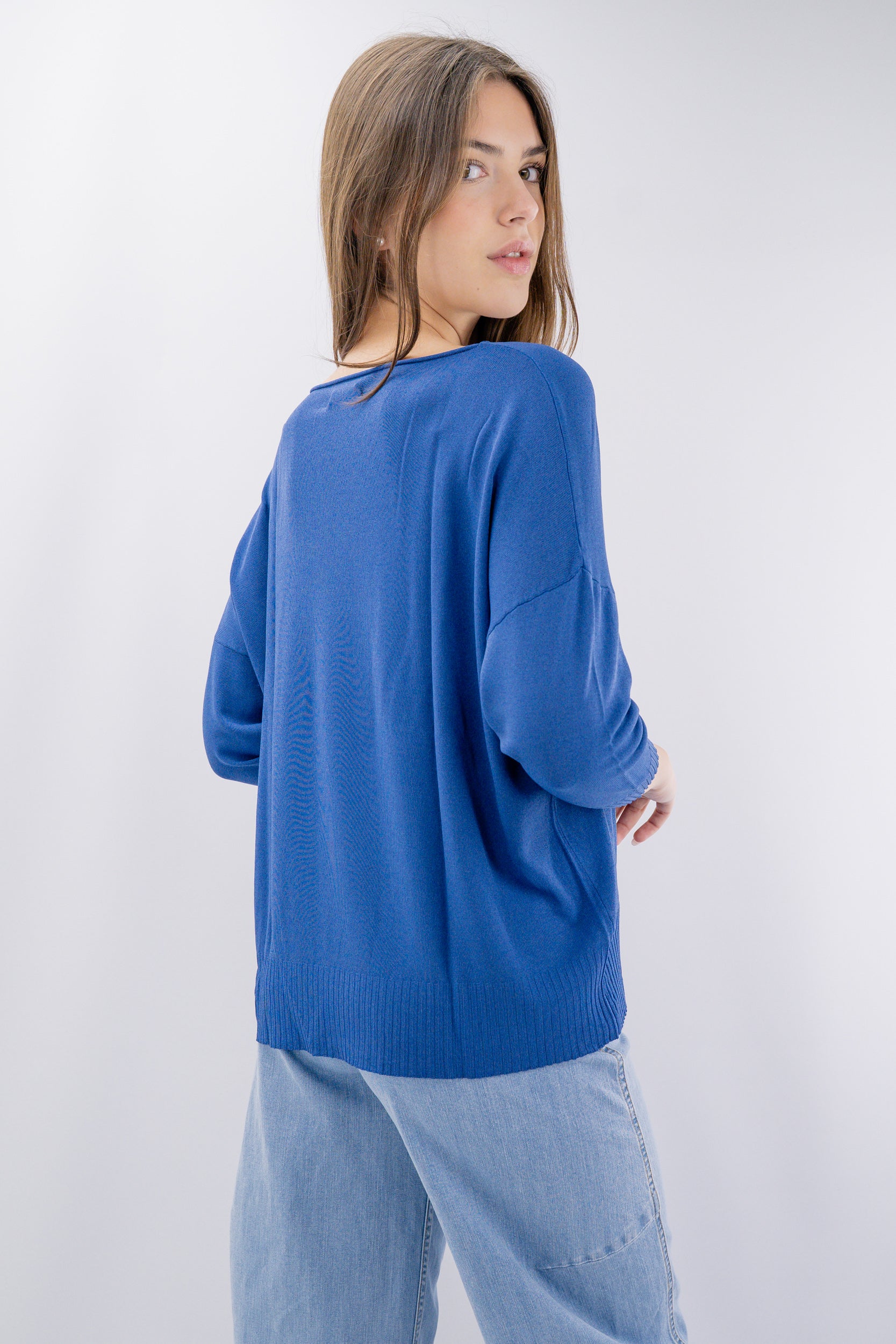 Maglia in viscosa a manica 3/4