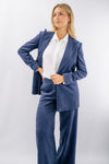 Blazer doppiopetto effetto spinato