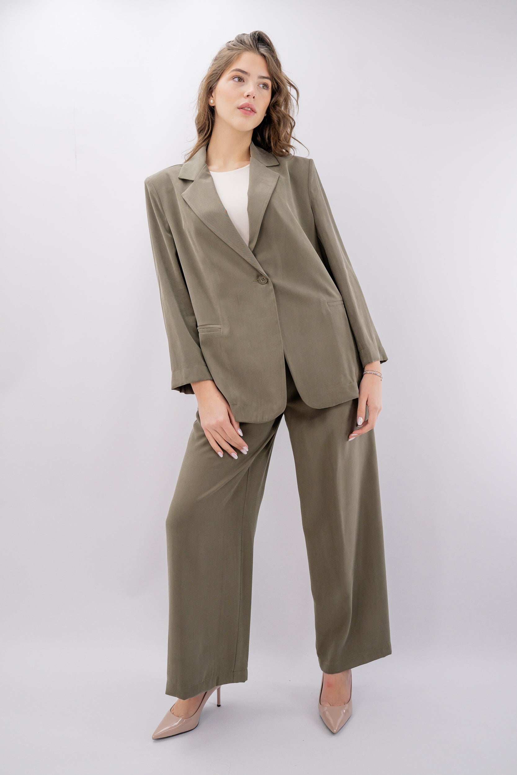 Blazer taglio oversize sfoderato