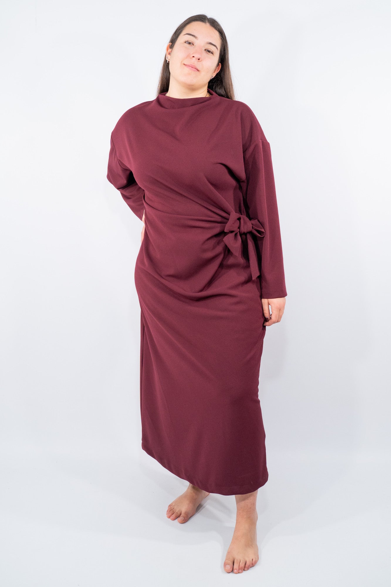 Abito elasticizzato con arricciatura regolabile