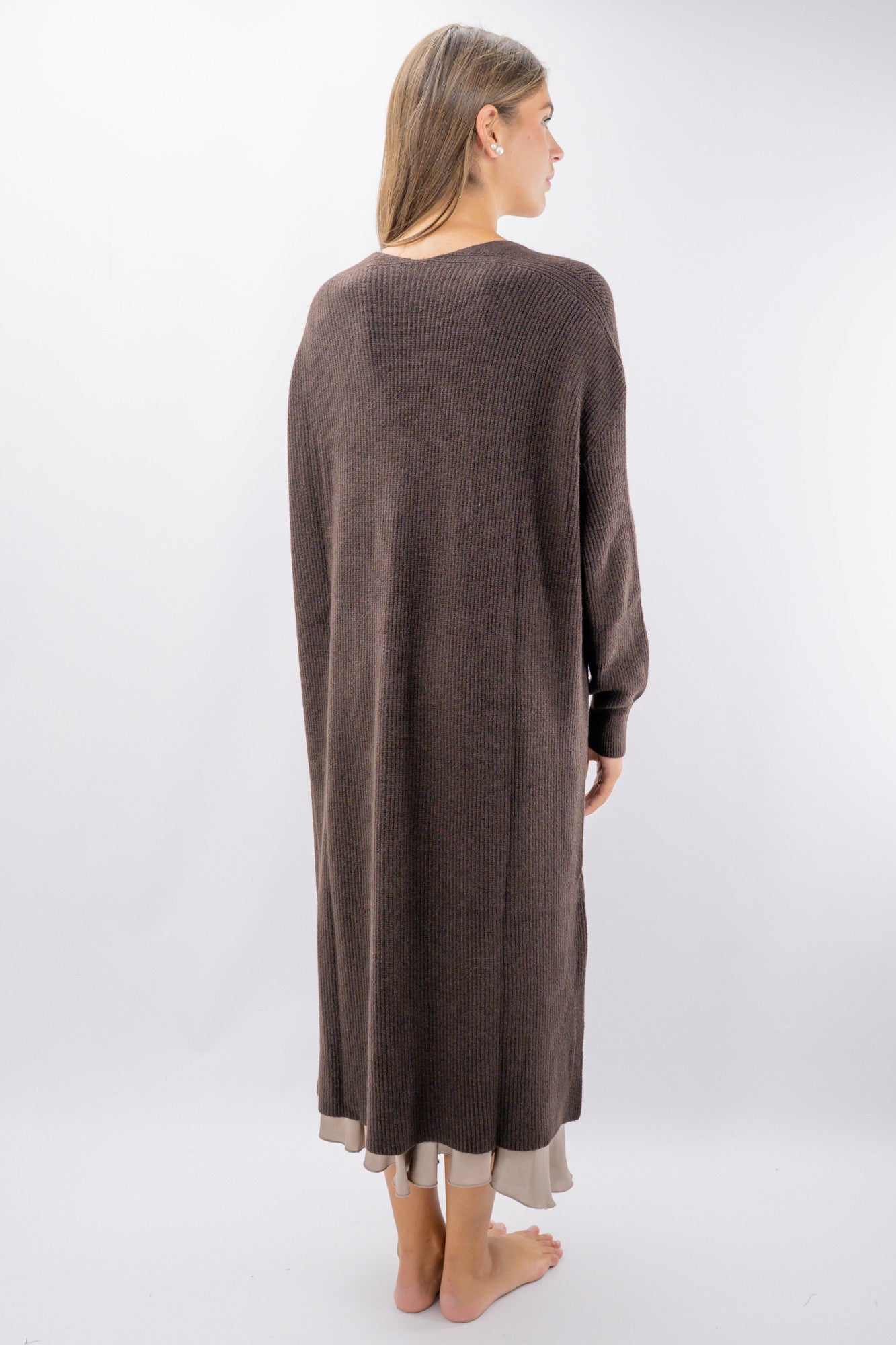 Cardigan lungo costa inglese
