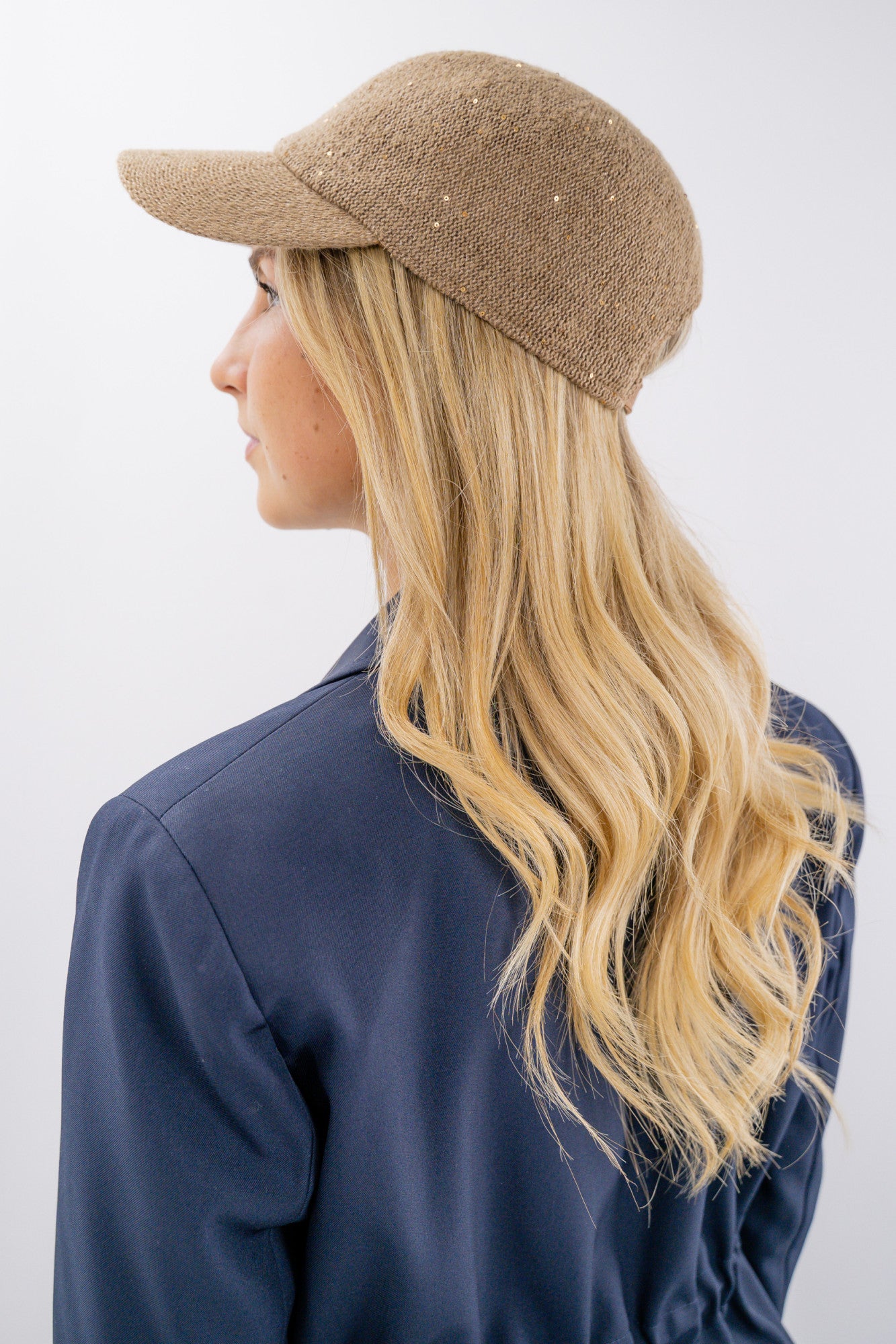 Cappello stile baseball con paillettes