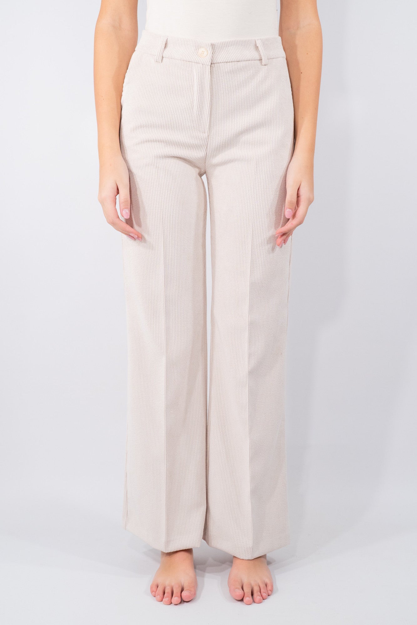 Pantalone palazzo in velluto a coste