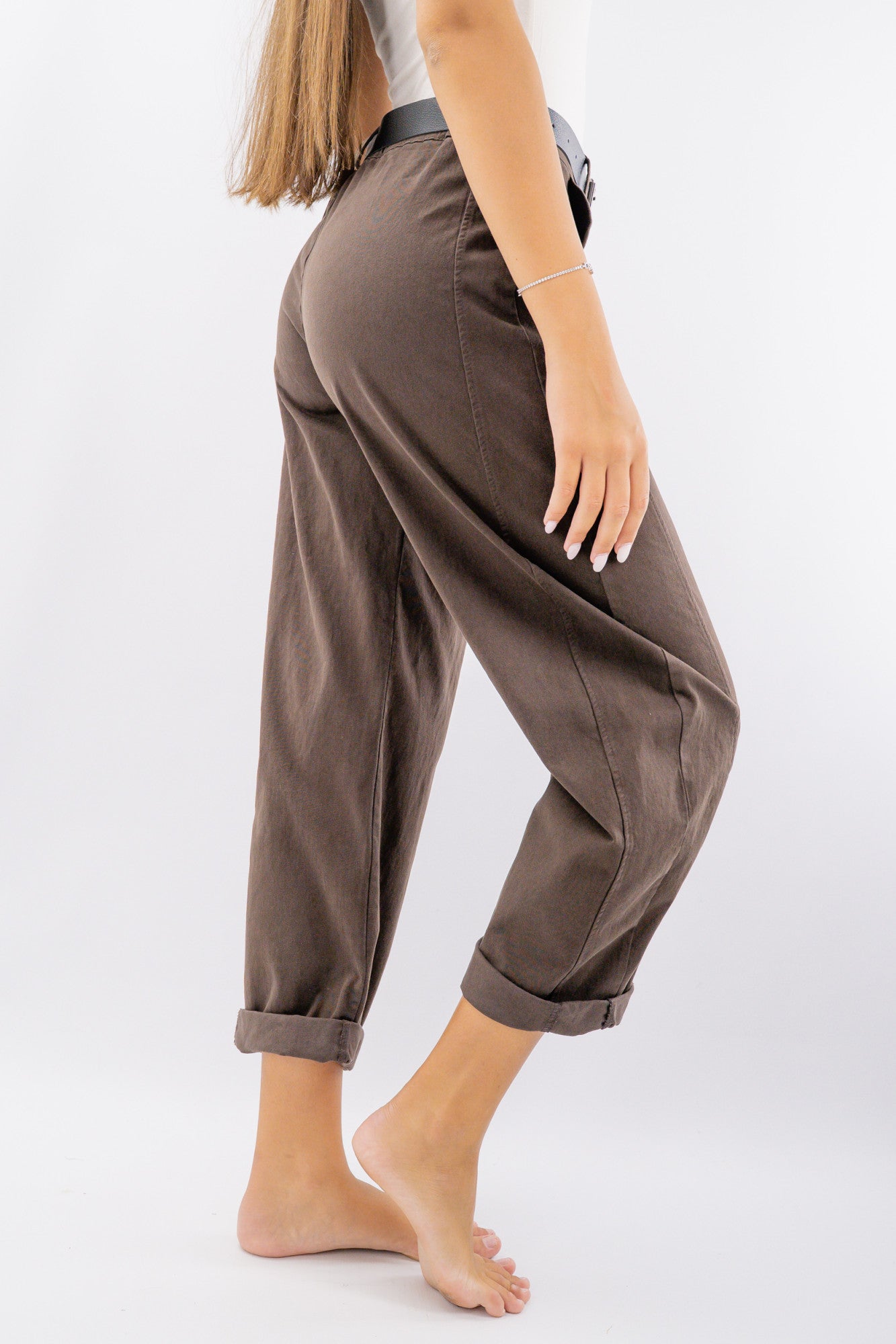 Pantalone ovetto con tasca marsupio