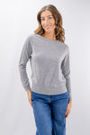 Maglia sportiva con collo barchetta e polsi a coste