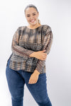 Blusa oversize in voile con paillettes