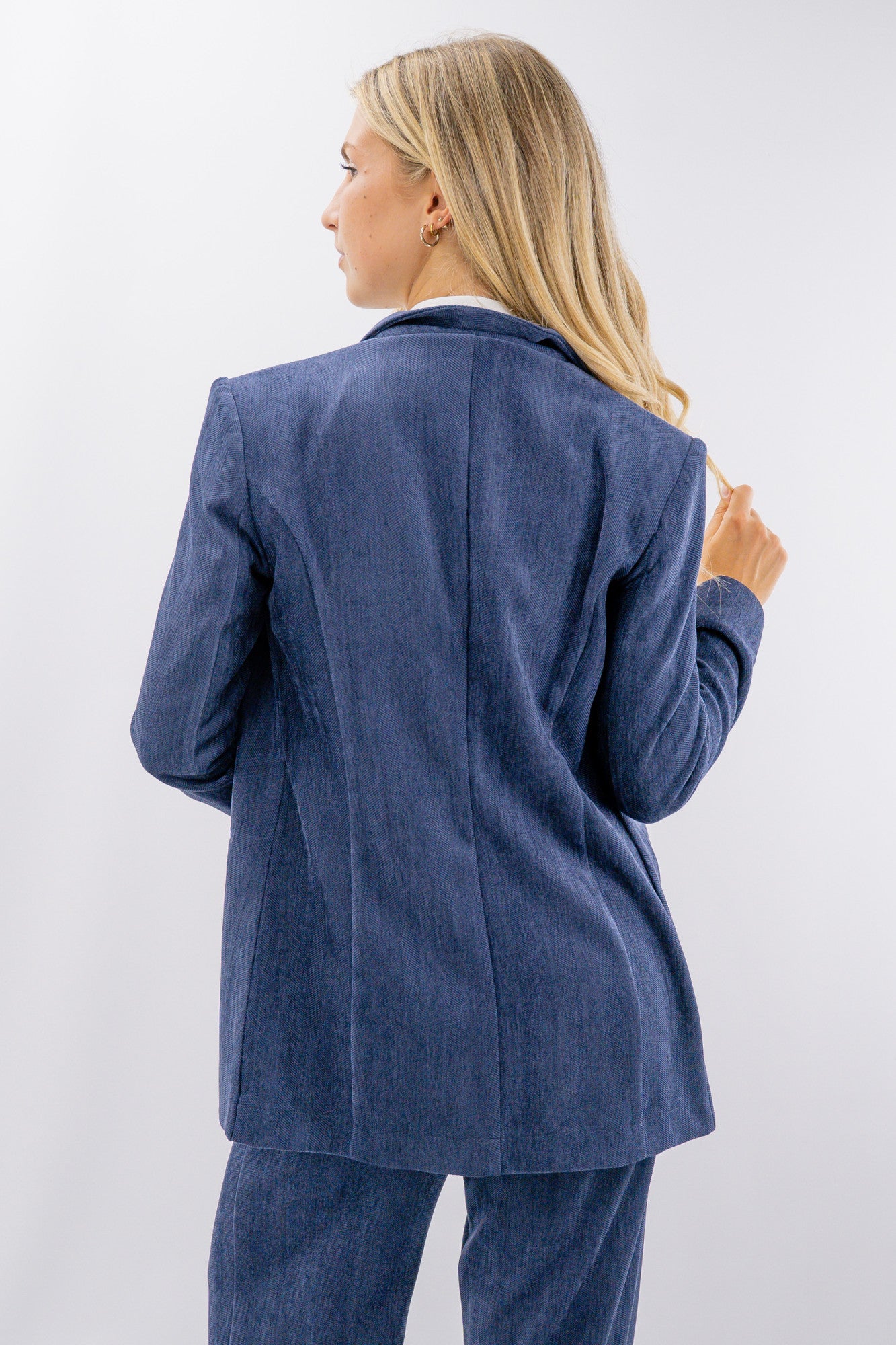 Blazer doppiopetto effetto spinato