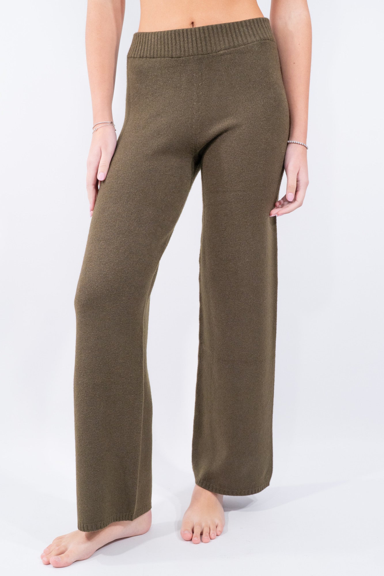 Pantalone in maglia a gamba dritta