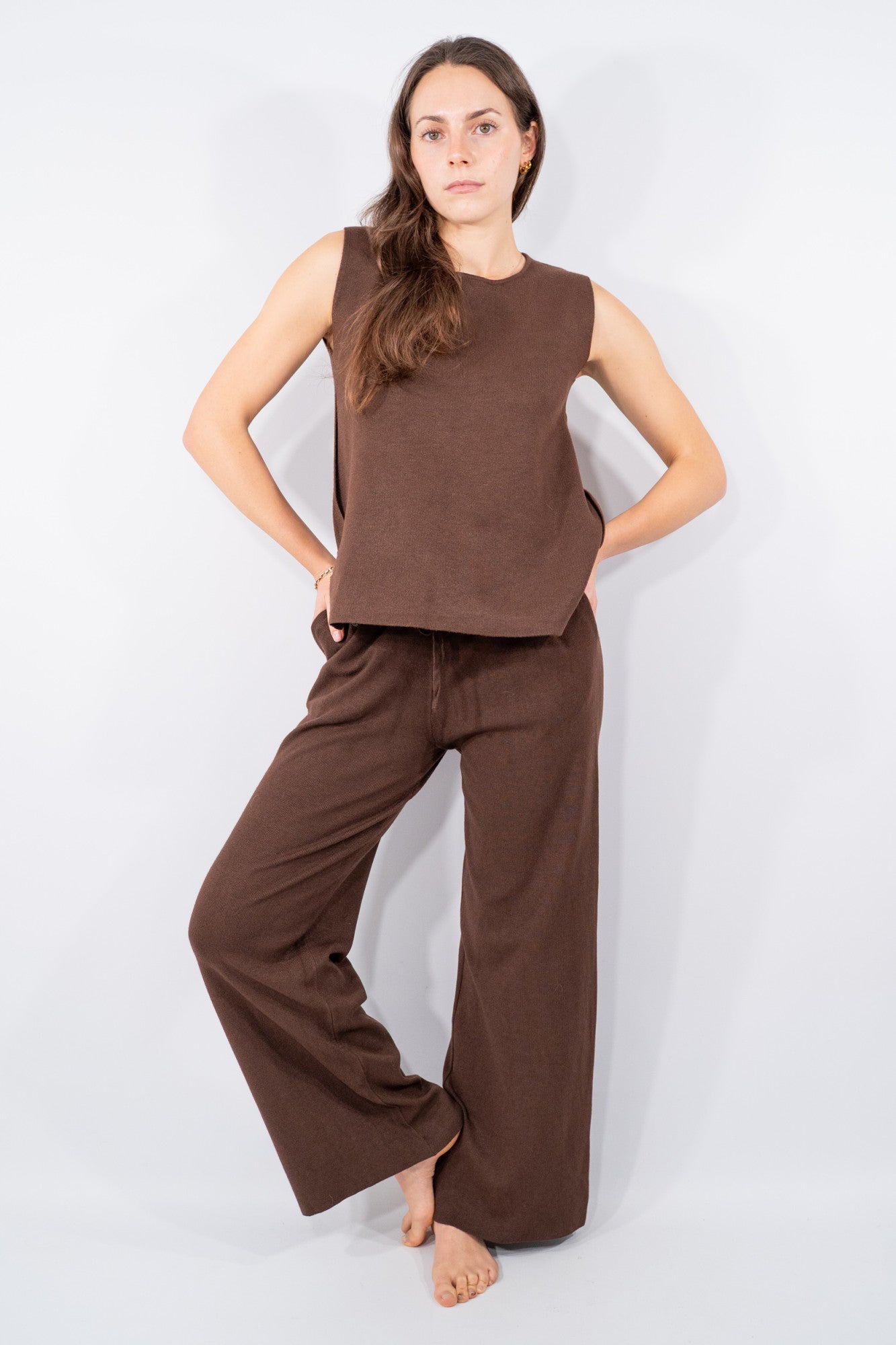 Gilet in maglia con bottoni laterali