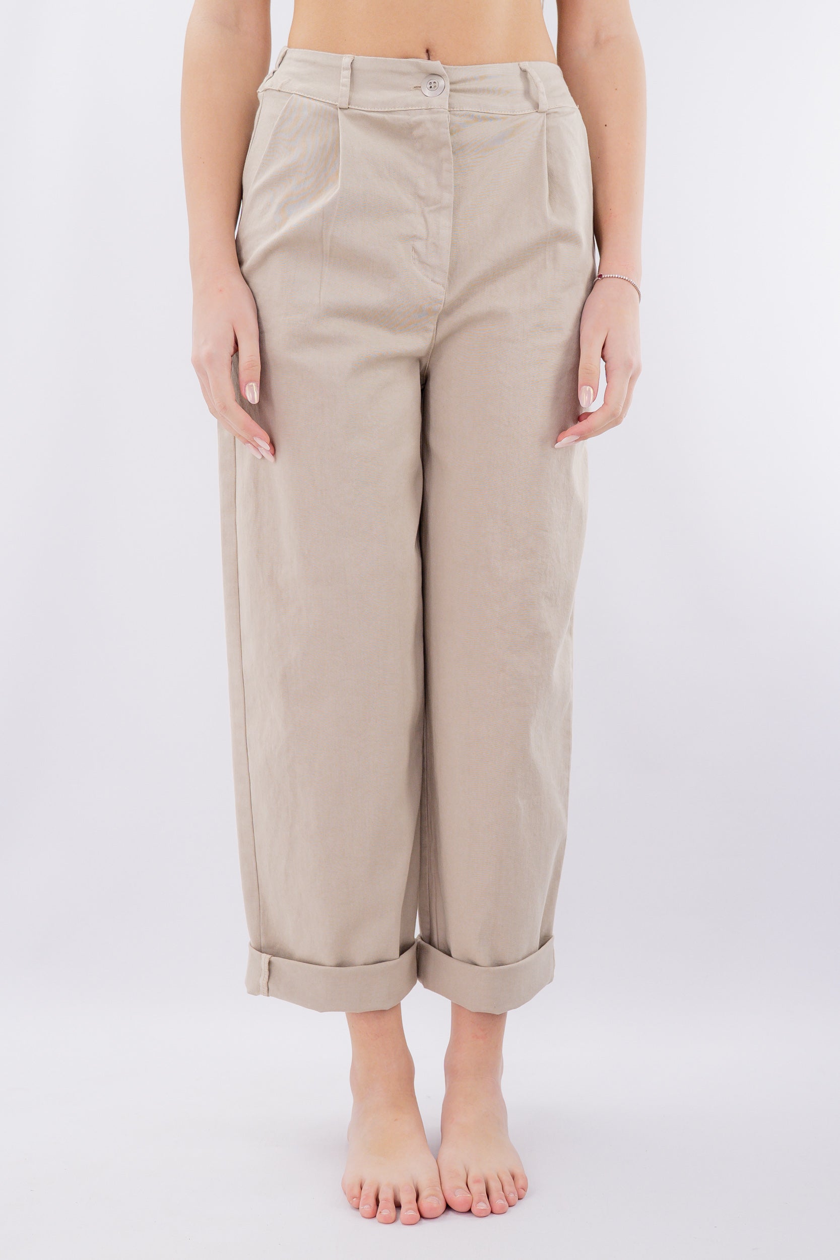 Pantalone balloon con pinces