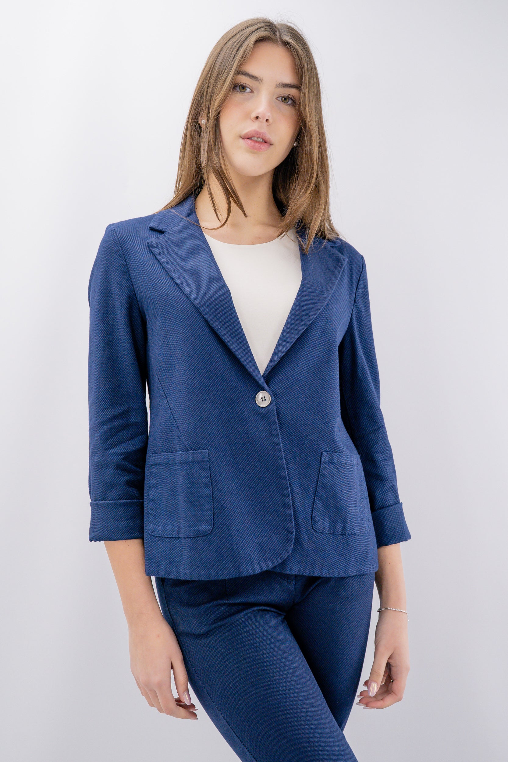 Blazer monopetto operato