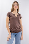 T-shirt Serafino in cotone