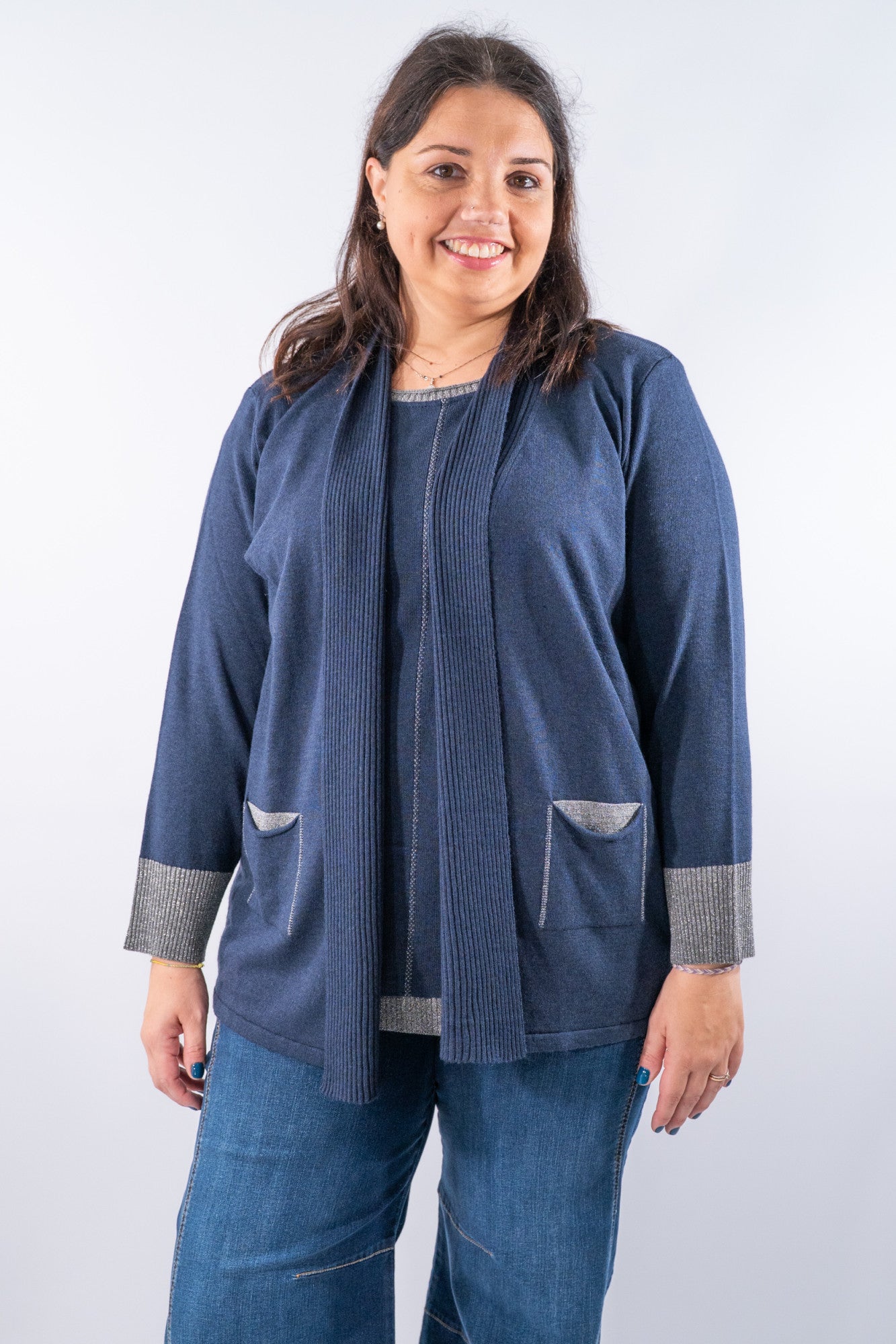 Maglia effetto twin‑set