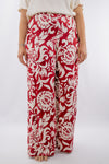 Pantalone ampio con stampa floreale