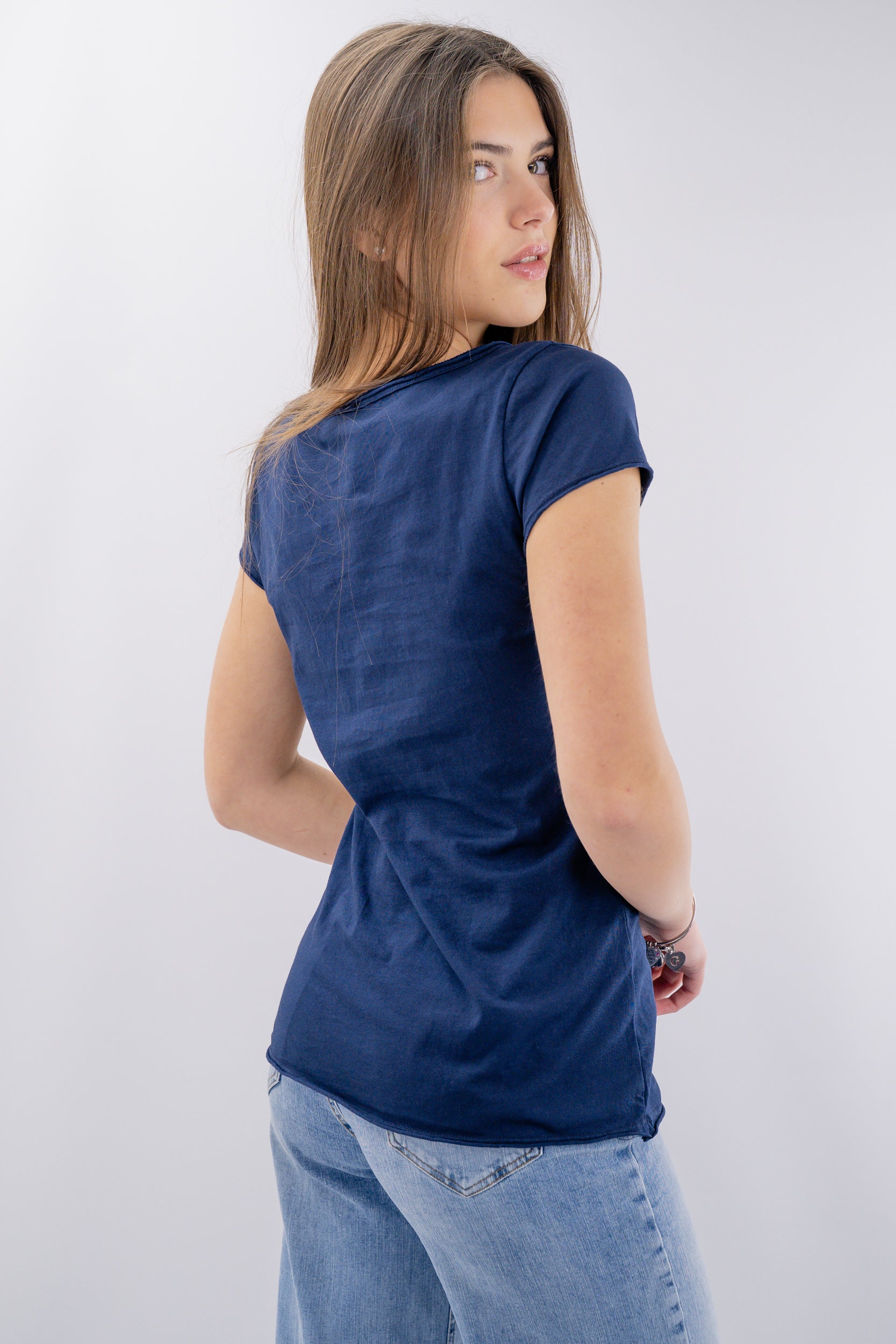 T-shirt Serafino in cotone