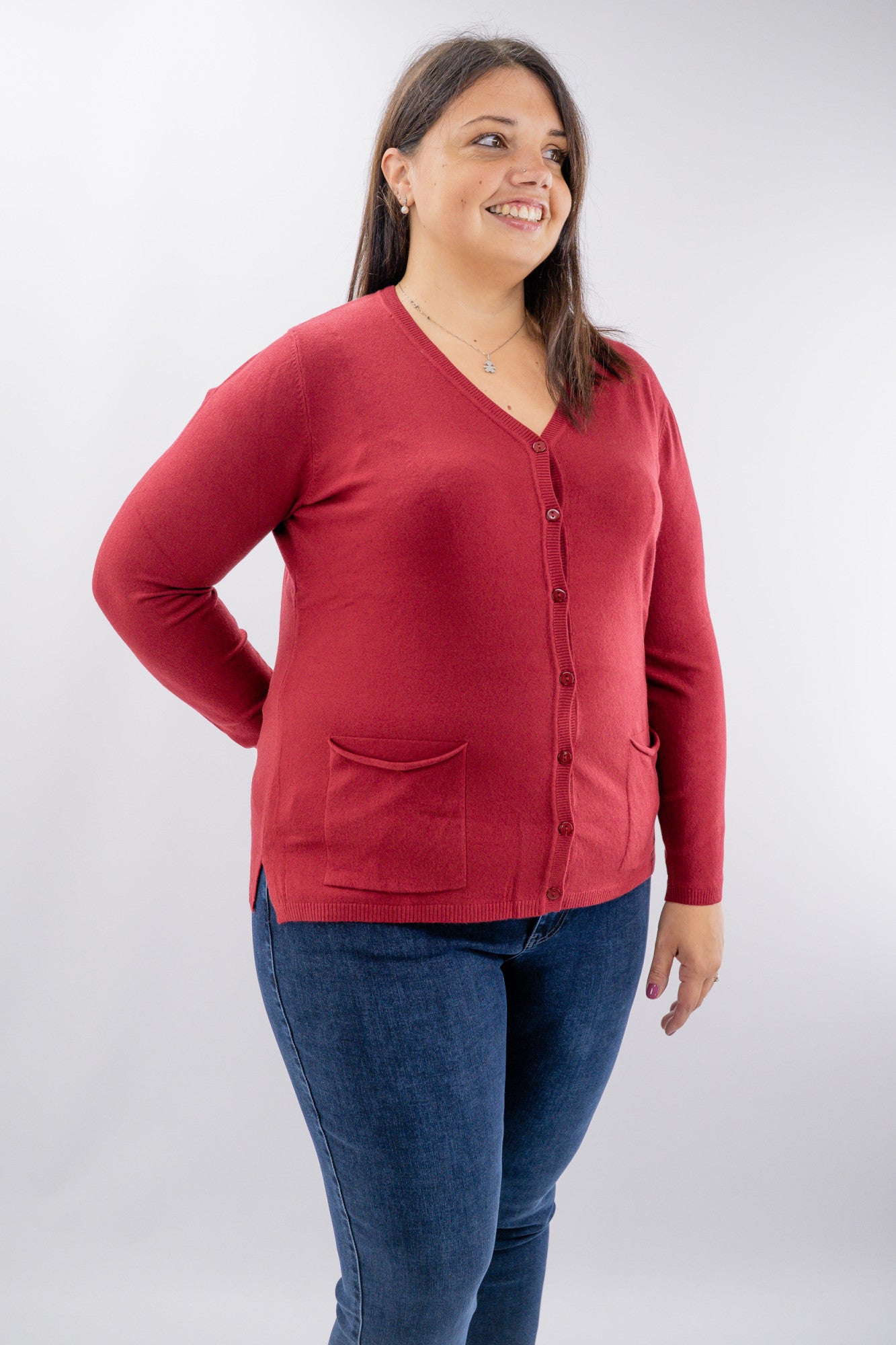 Cardigan over con tasche