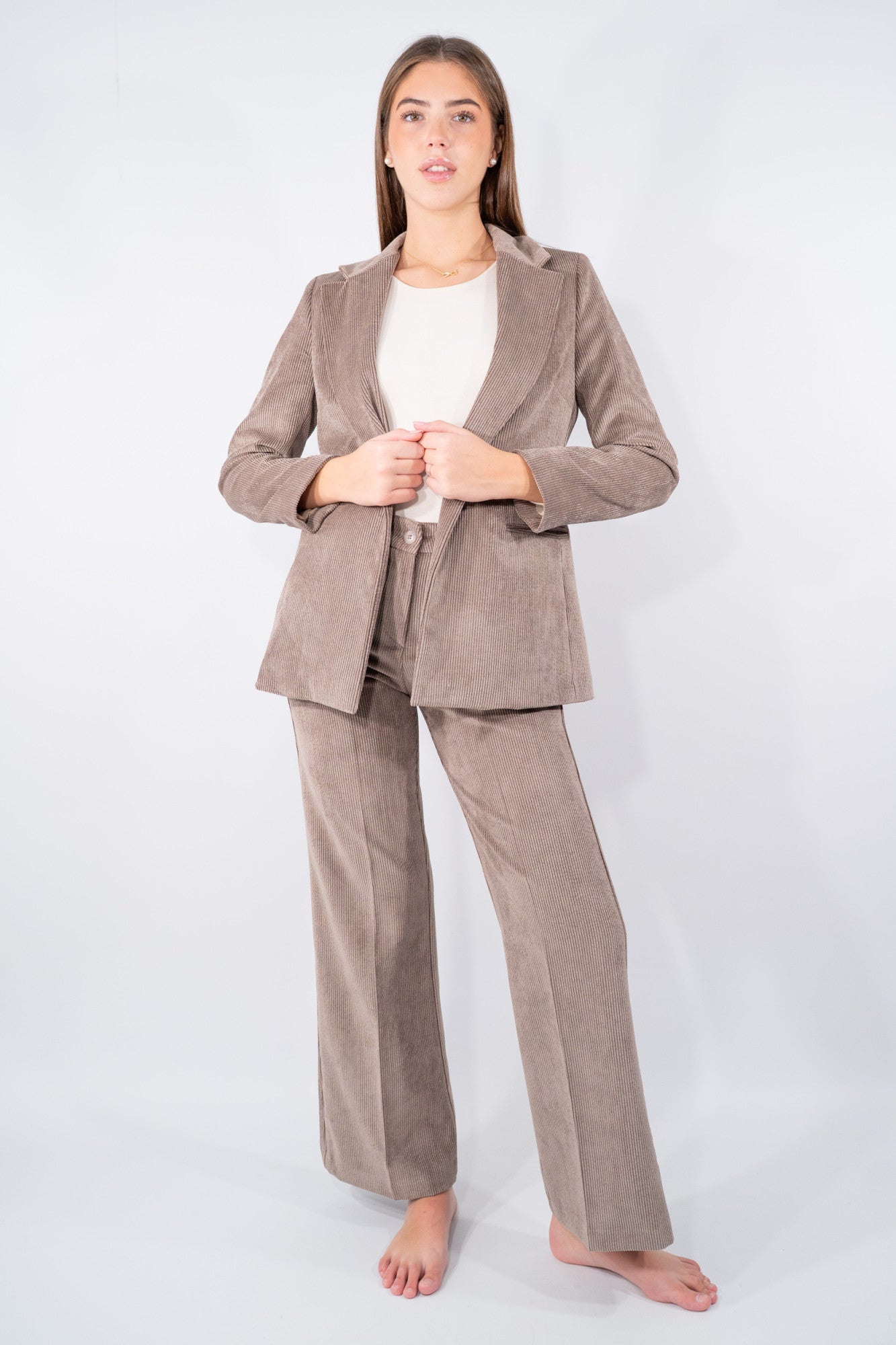 Pantalone palazzo in velluto a coste