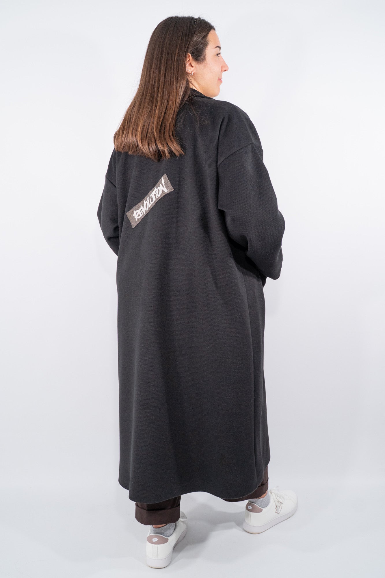 Cappotto over con dettagli stampati e maxi tasche applicate