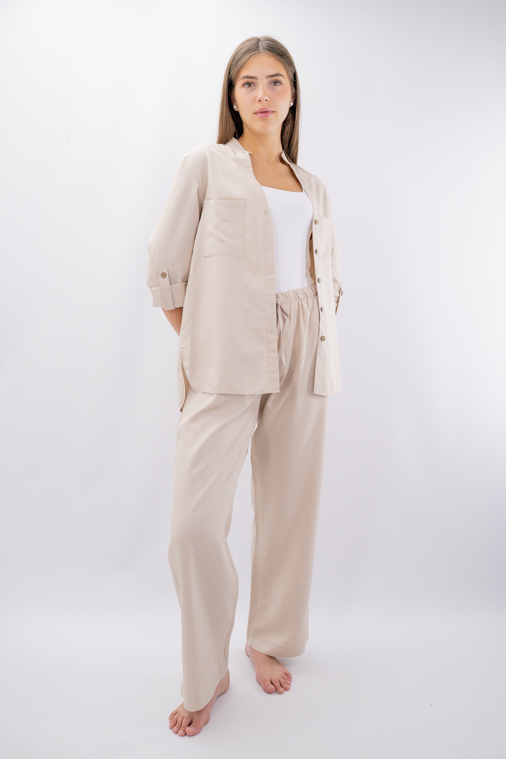 Pantalone a palazzo con vita elasticizzata