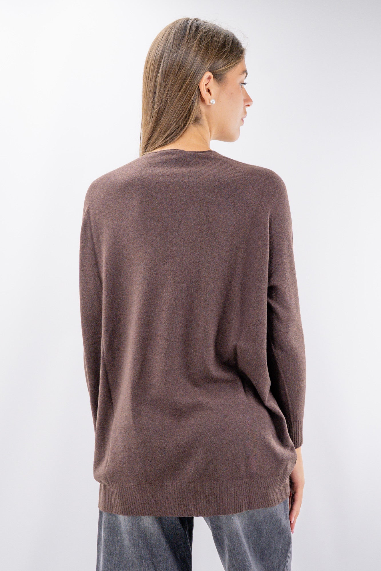 Cardigan lungo con bottoncini