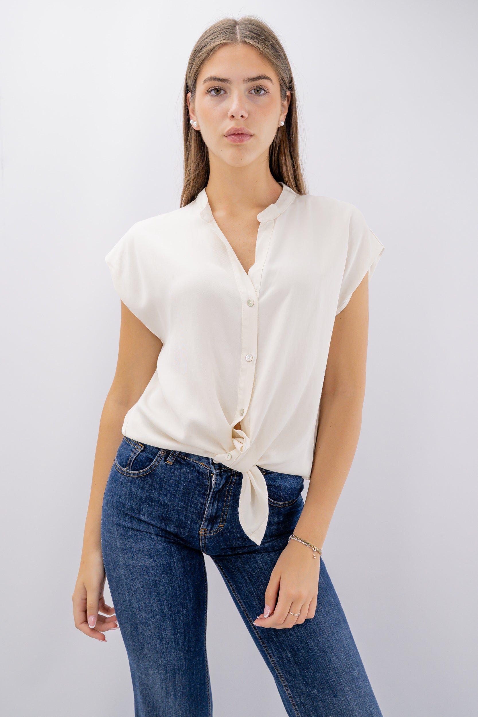 Camicia con collo coreana
