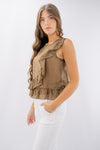Top con voilant asimmetrico