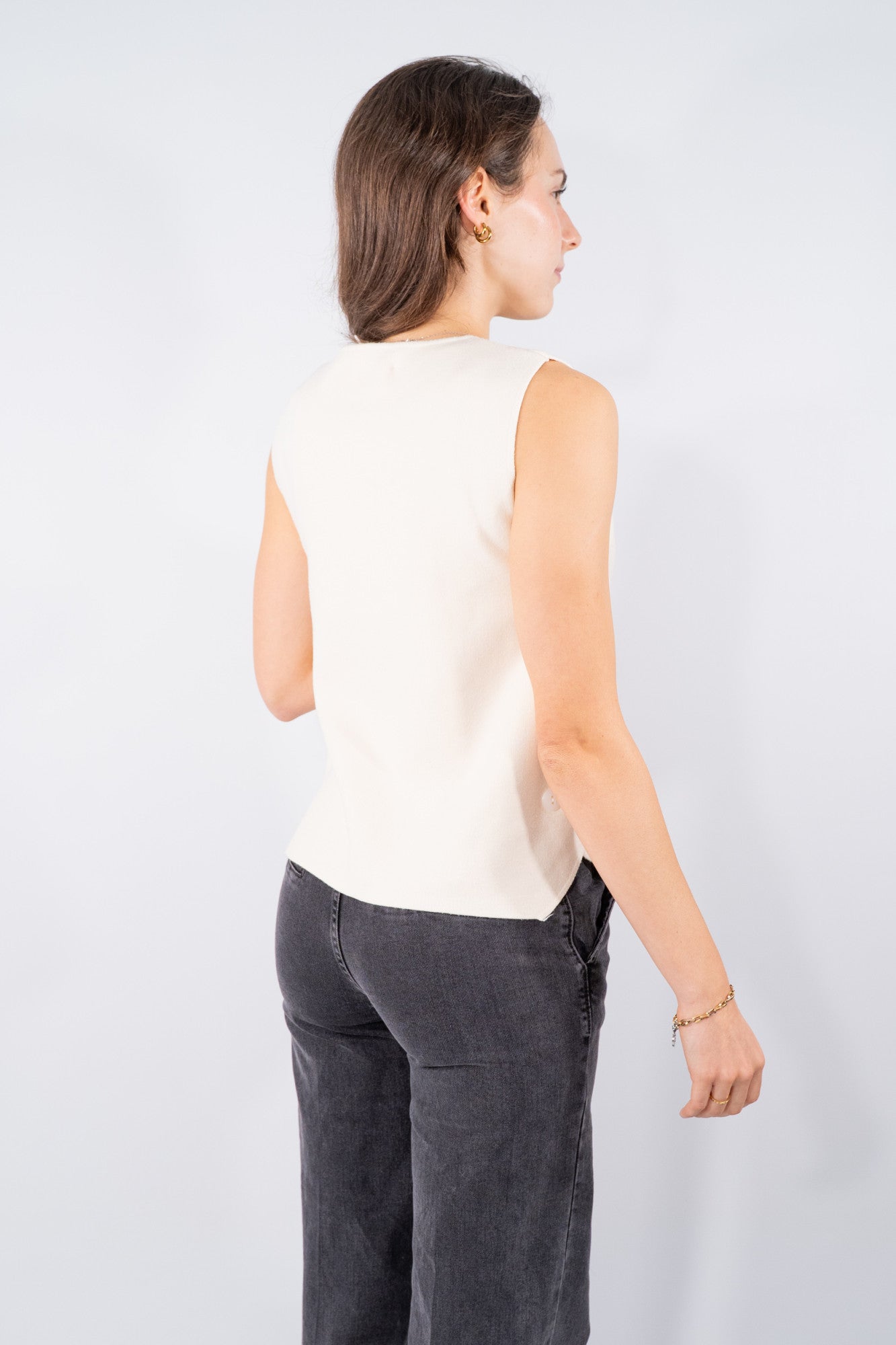 Gilet in maglia con bottoni laterali