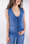 Gilet in chambray di jeans