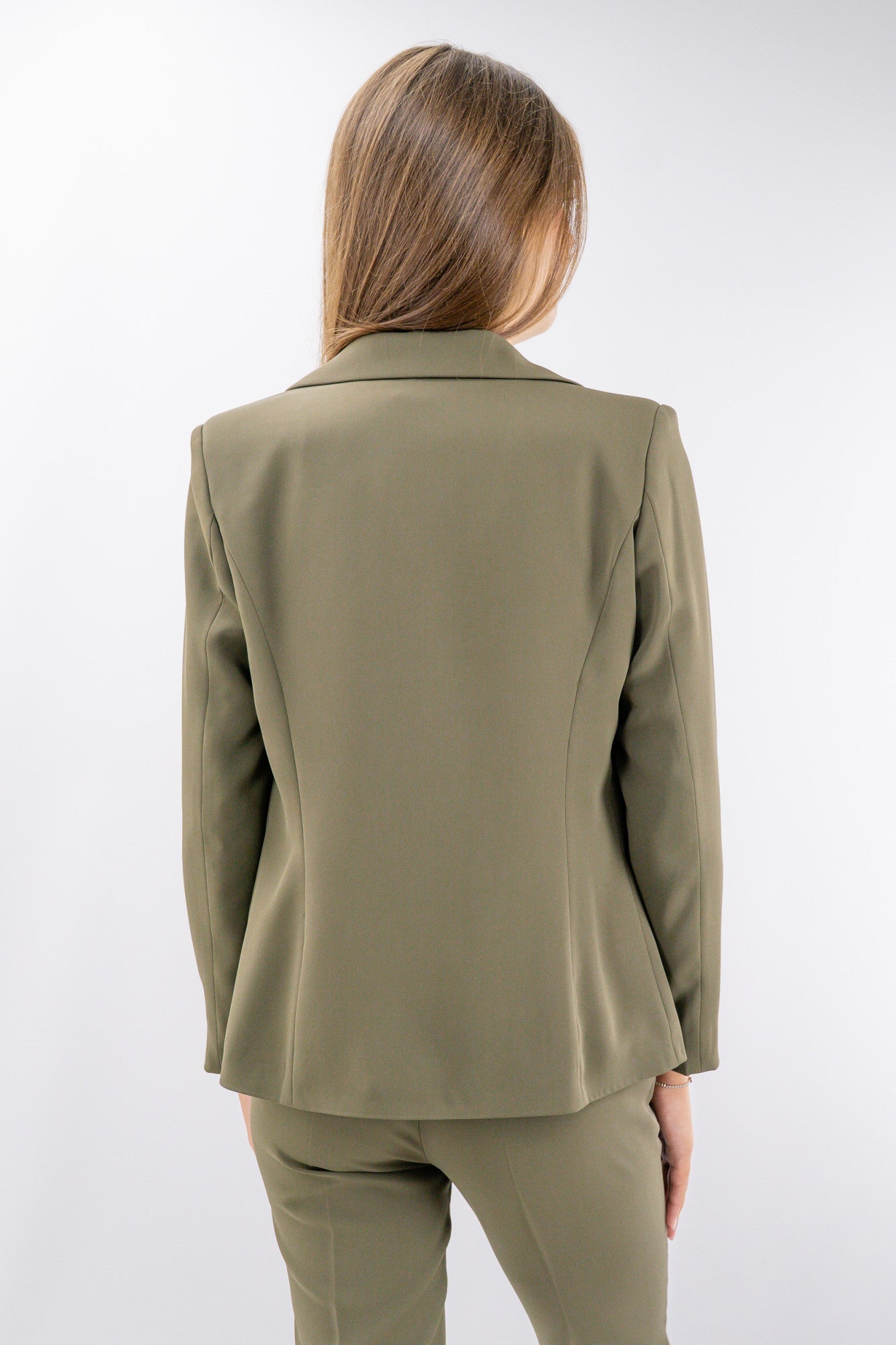 Blazer monopetto in tessuto fluido