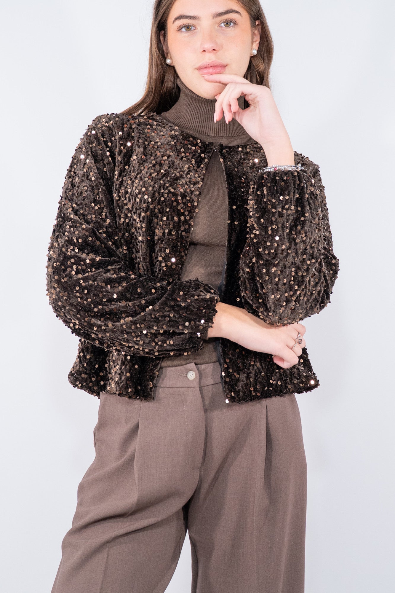 Coprispalle con paillettes