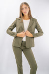 Blazer monopetto in tessuto fluido