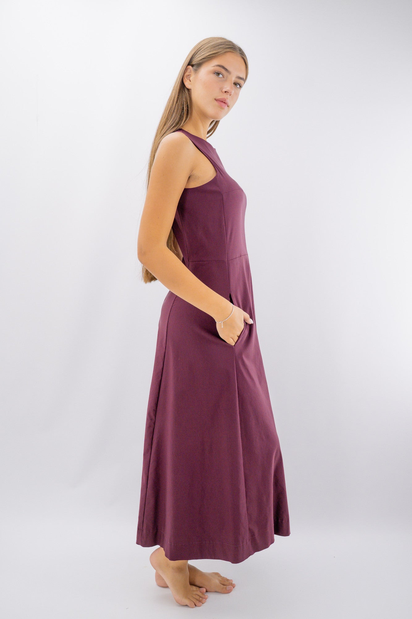 Tuta cropped a palazzo in texture elasticizzata