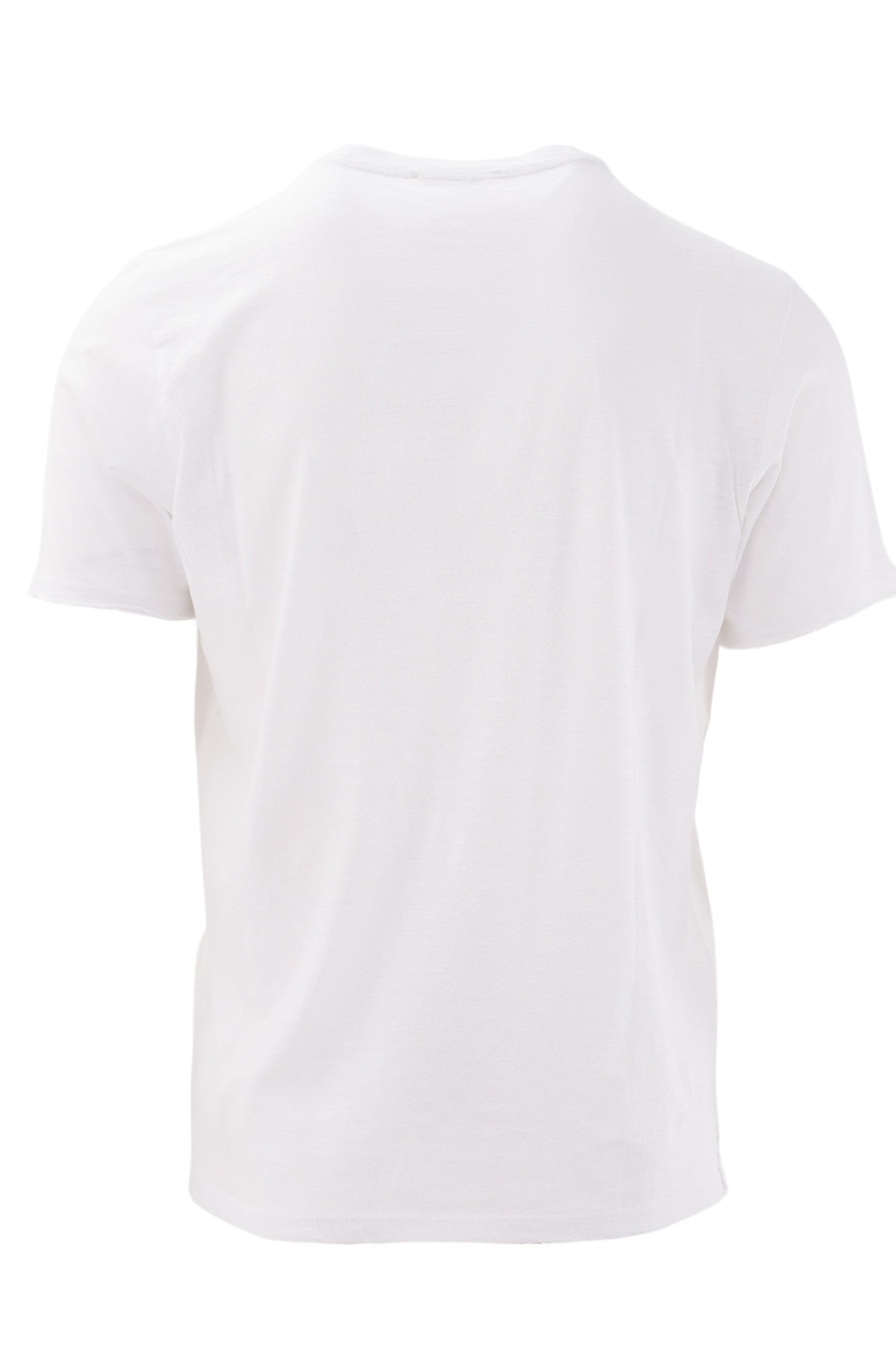 T-shirt girocollo con taschino a contrasto