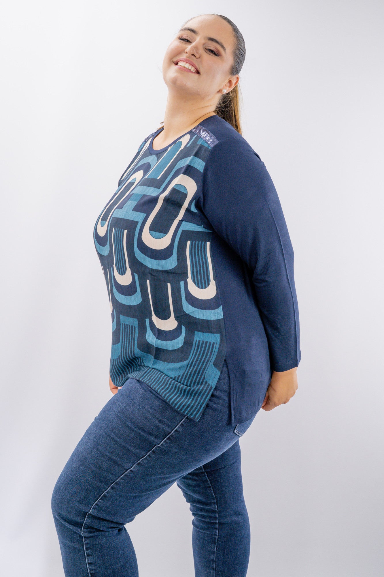 Blusa oversize fantasia optical