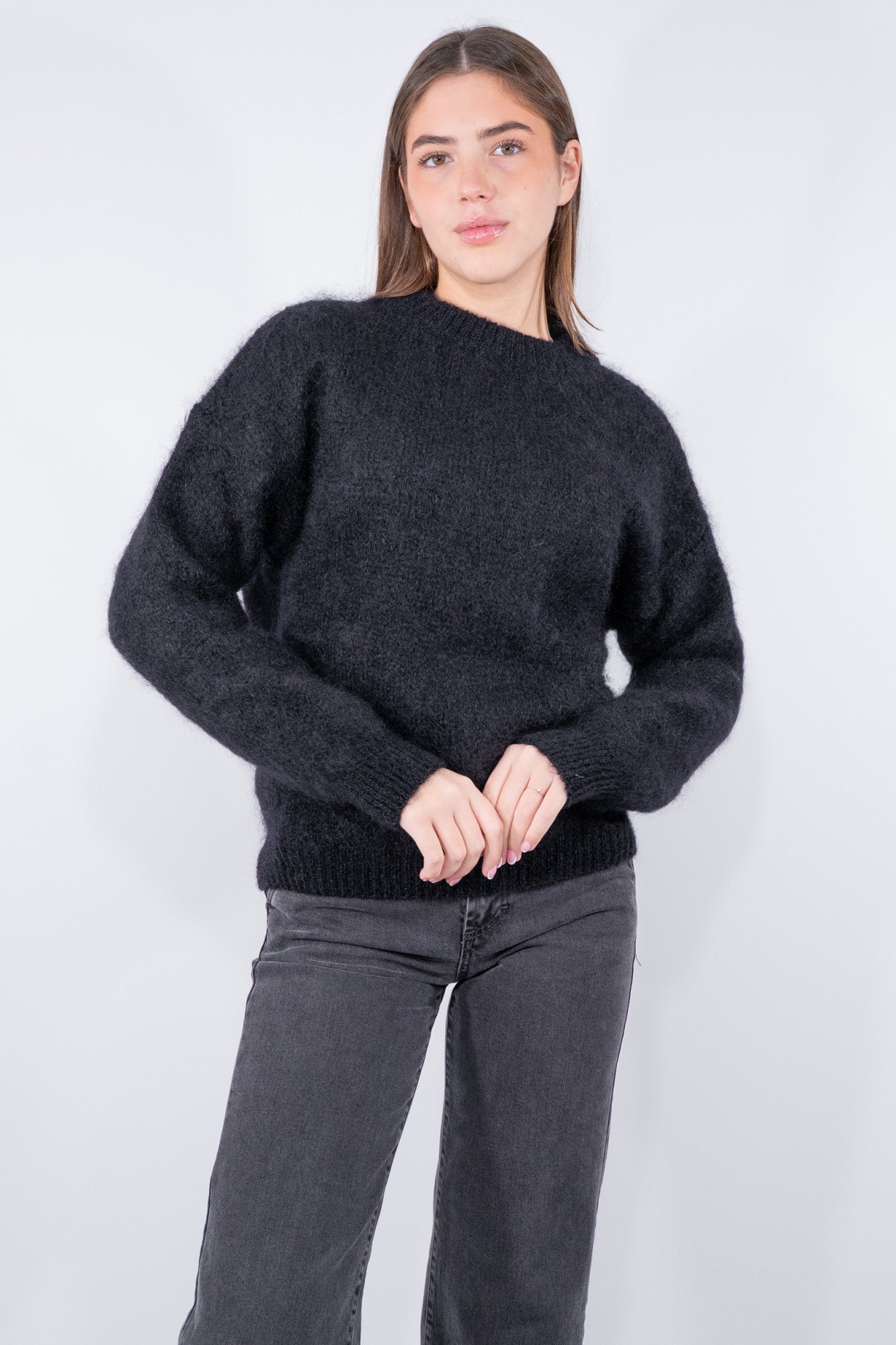 Girocollo in super kid mohair