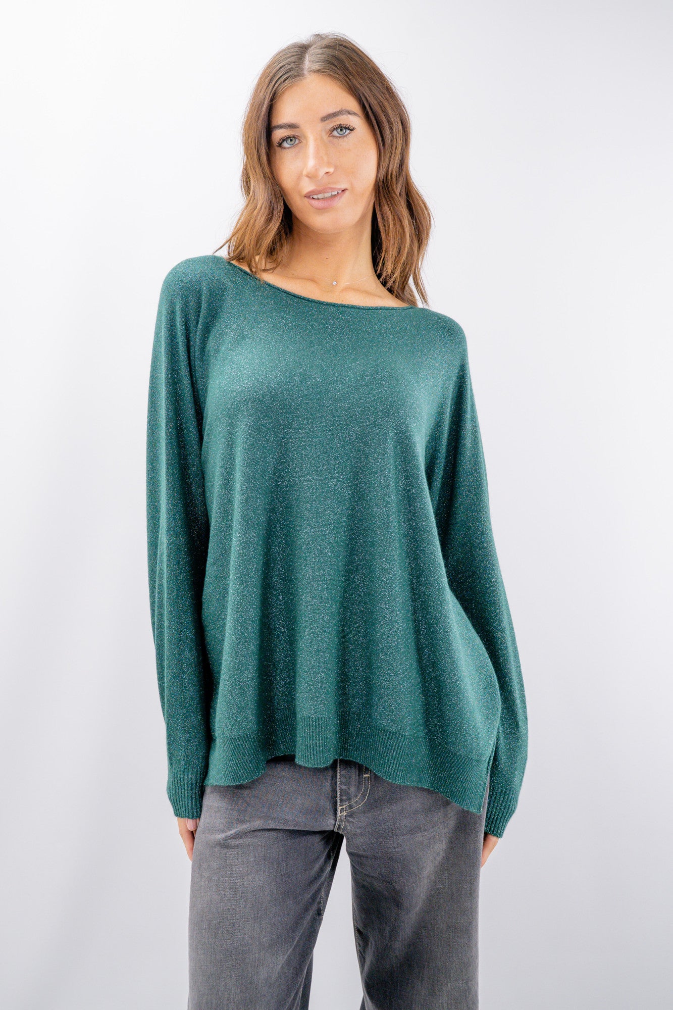 Maglia oversize con lurex
